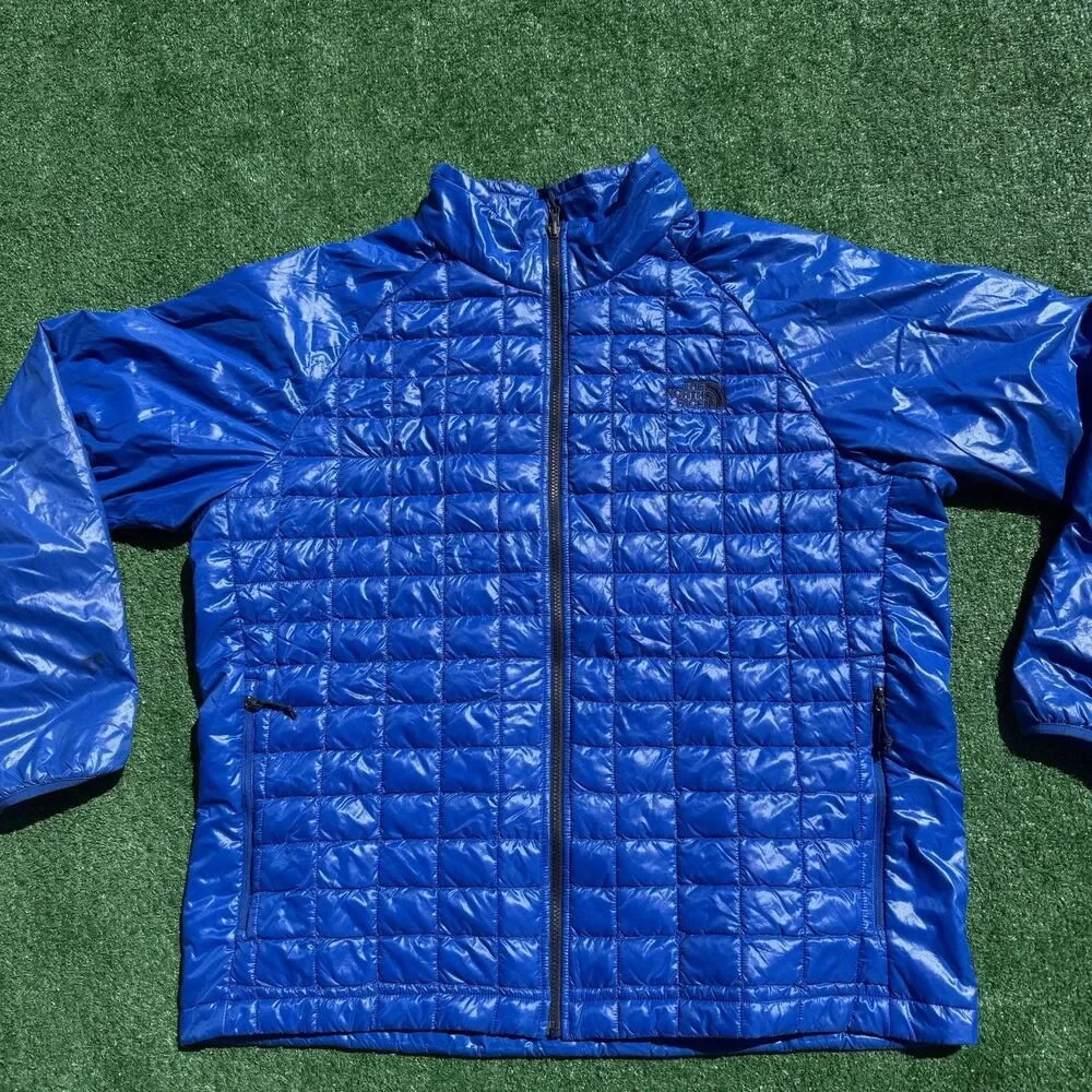 The North Face Jacket Mens XXL Blue Lightweight Quilted Full Zip Insulated